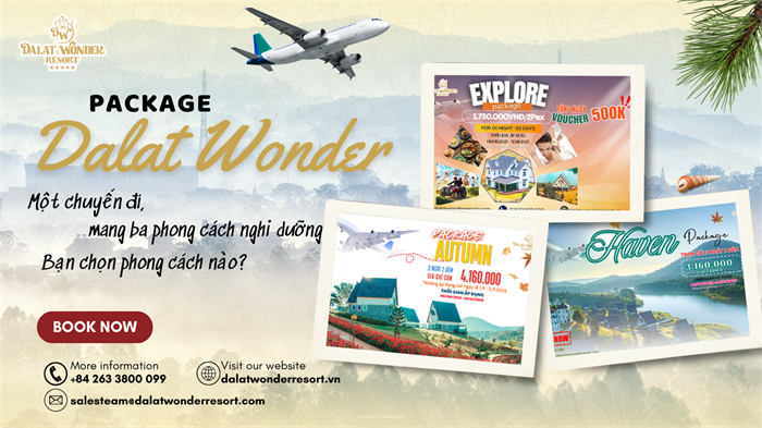 Một chuyến đi – Ba phong cách nghỉ dưỡng tại Dalat Wonder Resort 5⭐