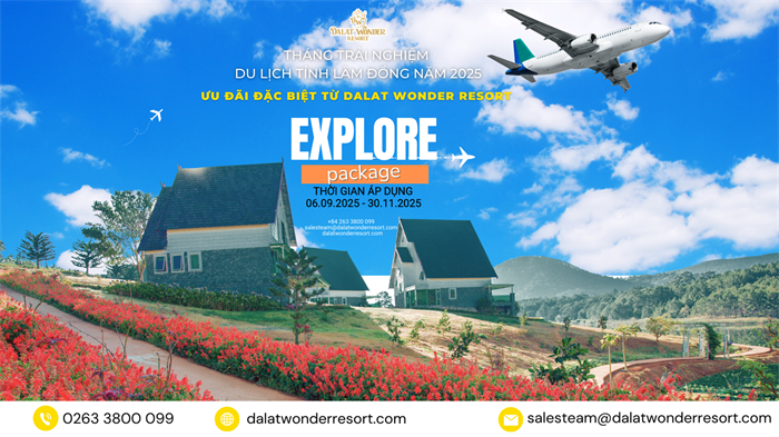 Explore Package tại Dalat Wonder Resort – Kỳ nghỉ 5⭐ trọn vẹn bên hồ Tuyền Lâm